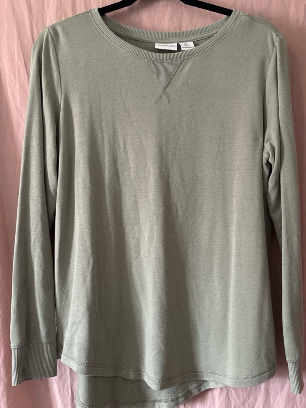 Rachel Zoe Women Long-Sleeve Crewneck Shirt in Sage